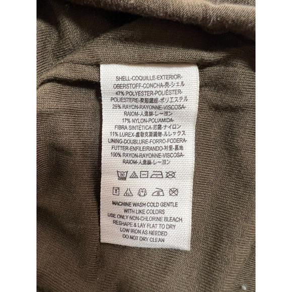 Free People Beach Dress Size M Shimmery Gold Brown Trim Tank - Picture 5 of 6